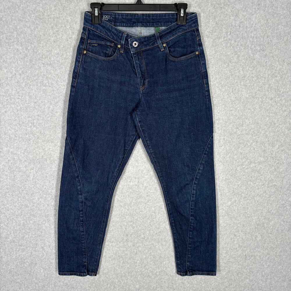 G Star Jeans Womens 27 Crop Raw Joci 3D‎ Mid Slim Jowsie Crossover Overlapped